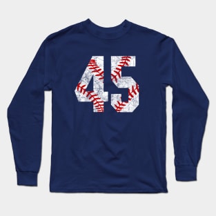 Vintage #45 Baseball Laces Baseball Mom Jersey Love Baseball Long Sleeve T-Shirt